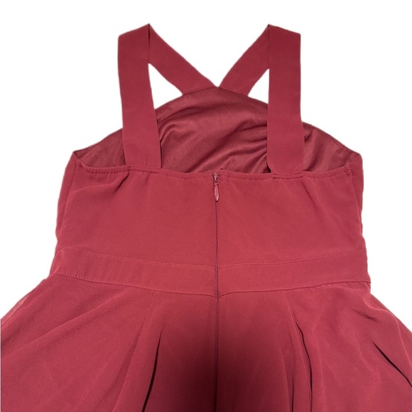Lulu's Forevermore Skater Style Halter Dress Maroon Burgundy Women’s Medium - Picture 4 of 10